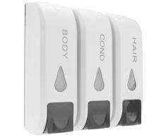 PrimeMatik Seifenspender für die Wand. 3 x Wiederaufladbarer Behälter (KS022)