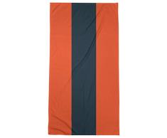 ArtVerse NFS Chicago Throwback Football Stripes Strandtuch, Poly/Baumwolle, 36 x 72, Orange und Marineblau