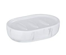 WENKO Seifenablage Adrada - Seifenschale, Keramik, 12 x 3 x 8 cm, weiß