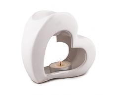 pajoma Duftlampe Heart weiß, Höhe 13 cm