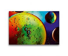 Premium Textil-Leinwand 75 x 50 cm Quer-Format Farbrausch mit Öl und Wasser 10 | Wandbild, HD-Bild auf Keilrahmen, Fertigbild auf hochwertigem Vlies, Leinwanddruck von Veronika Rix