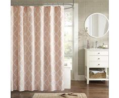 Madison Park Merritt Design Moderner Stoff-Duschvorhang, einfache geometrische Lässige Duschvorhänge für Badezimmer, 183 x 183 cm, Rouge