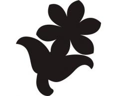 INDIGOS WG20264-70 Wandtattoo w264 Blume Ornament Pflanze Wandaufkleber, 96 x 92 cm, schwarz