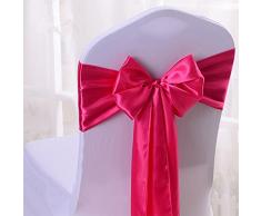 Grace Florist 100/Lederpolster Satin Stuhl, Schleife Band Hochzeit Party Empfang Banquet Dekoration 17 x 275 cm Fuchsia