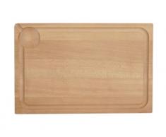 Louis Tellier NPB05 Schneidebrett mit Saftrille, Holz, 38 x 25 x 2,5 cm