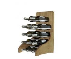 Expovinalia Kapazität Desktop Weinregal 14 Flaschen, Holz, Eiche, 55 x 30 x 32 cm