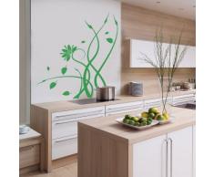 INDIGOS WG10340-80 Wandtattoo W340 Ranke Blume Pflanze Blatt Wandaufkleber 80 x 69 cm, braun