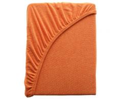 Kinzler C-10047/38 Mikrofaser Frottee Spannbetttuch Uni, 180x200 cm, terra