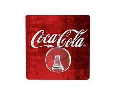 WENKO 4369720100 Static-Loc Wandhaken UNO Coca-Cola Classic, Handtuch-Haken, Befestigen ohne bohren, Polyethylenterephthalat, 8 x 8 cm, Mehrfarbig