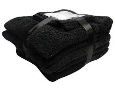 Gaveno Cavalia 10PK Toronto Handtuch Bale Set mit 4 Face, 4 Hand- und 2, Baumwolle, Schwarz, Full