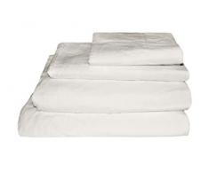 Manila-Kreppe, Baumwolle, Creme, Doppelbett, 4 Einheiten