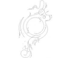 INDIGOS 4051095040644 Wandtattoo w343 Ranken Pflanzen Wandauskleber in 3 Größen, 120 x 68 cm, weiß