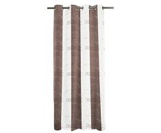 APELT Ösenschal, Polyester, Weiß/braun, 140 x 245 x 0.5 cm