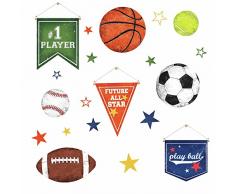 RoomMates Wandtattoo, bunt, 4 Blätter-20 Teile-22,9 x 44,1 cm