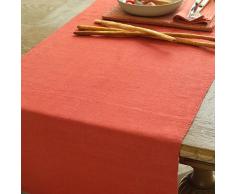 LinenMe Tischläufer Lara, Leinen, Orange 41 x 250 cm orange 0244203