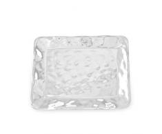 BEATRIZ BALL SOHO Brooklyn Rechteckige Servierplatte, Aluminium, Silber, 36,83 x 36,83 x 5,08 cm