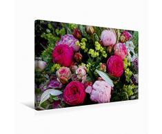 Premium Textil-Leinwand 45 x 30 cm Quer-Format Bunter Blumenstrauss | Wandbild, HD-Bild auf Keilrahmen, Fertigbild auf hochwertigem Vlies, Leinwanddruck von Martina Cross