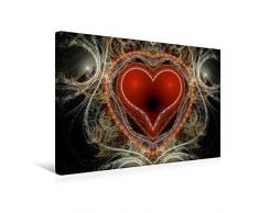 CALVENDO Premium Textil-Leinwand 45 cm x 30 cm quer, EIN Motiv aus dem Kalender Ich Liebe Dich 2017 - Deutsch | Wandbild, Bild auf Keilrahmen, Fertigbild auf Herz im Zentrum umgarnt Menschen Menschen