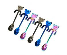 Hai Kaffeelöffel, Edelstahl, niedliche Tier-Kaffeelöffel, zum Aufhängen, Dessertlöffel, Getränkelöffel, Geschirr Typ B