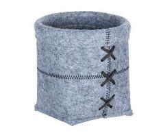 WENKO Aufbewahrungskorb Mara Filz S - Badkorb, Küchenkorb, 15 x 15 x 15 cm, Hellgrau
