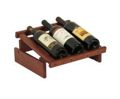 Wooden Mallet Dakota Weinregal, Holz, für 28 Flaschen 3-Flaschen Mahagoni