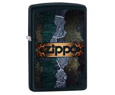 Zippo ELEGANT Grunge Feuerzeug, Messing, schwarz, one Size