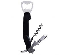 Bergner Q3276 Korkenzieher mit Flaschenöffner, Edelstahl, Kollektion Cru Wine Expert