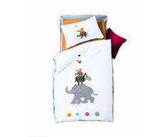 Fleuresse g-142387-0001-0100 kids Kinder-Bettwäsche mit Reißverschluss 135 x 200 + 80 x 80 cm weiß