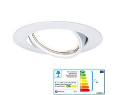 Paulmann Leuchten Paulmann 93848 LED Einbaustrahler Komplettset inkl. GU10 Leuchtmittel rund Deckenspot 4,5W Deckeneinbauleuchte Weià schwenkbar Einbauleuchte, Metall, 4.5 W, matt