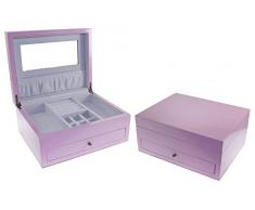 Dorex Schmuckkästchen, Holz, lackiert, Rosa, Einheitsgröße