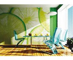 AG Design FTxxl 0079 Limette, Papier Fototapete - 360x255 cm - 4 teile, Papier, multicolor, 0,1 x 360 x 255 cm