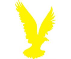 INDIGOS 4051095003762 Wandtattoo w066 Adler / Vogel, 96 x 63 cm, gelb