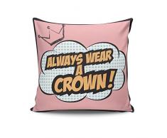 Kissy Dekokissen, Baumwolle, Mehrfarbig, 45 x 45 cm