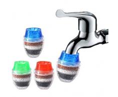 IJIA Wasserhahn Wasserreinigung Kokosnuss-Kohle-Batterie, 16-19 mm (zufällige Farbe) 3 Stück