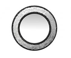 BadalArt DM Spiegel, bemalt, Silber, 60 Durchmesser