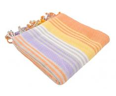 Gestreift Colorful Türkisch Peshtemal Handtücher – Orange, Lila, aqua, Minze, Marineblau & Limette, infusezen Peshtemal Handtücher für Bad, Strand, Pool, Fitnessraum, 100% Baumwolle dünn Handtuch, groß Hammam Handtuch,