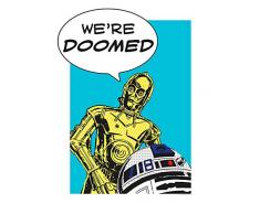 Komar Wandbild Star Wars Classic Comic Quote Droids | Kinderzimmer, Jugendzimmer, Dekoration, Kunstdruck | ohne Rahmen | WB114-30x40 | Größe: 30 x 40 cm (Breite x Höhe)