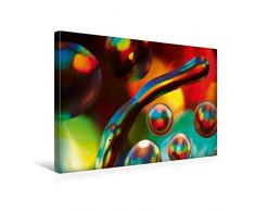 Premium Textil-Leinwand 45 x 30 cm Quer-Format Farbrausch mit Öl und Wasser 07 | Wandbild, HD-Bild auf Keilrahmen, Fertigbild auf hochwertigem Vlies, Leinwanddruck von Veronika Rix