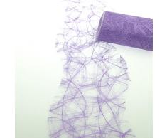 Deko AS GmbH Sizoweb Tischband Wellenschnitt Lavendel ca. 12,5 cm Rolle 25 Meter 64W 006-R
