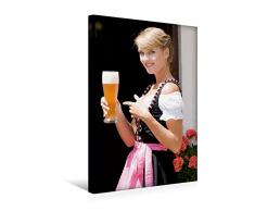 Calvendo Premium Textil-Leinwand 30 cm x 45 cm hoch, EIN Motiv aus dem Kalender Dirndl und Tradition | Wandbild, Bild auf Keilrahmen, Fertigbild auf echter Leinwand, Leinwanddruck Menschen Menschen