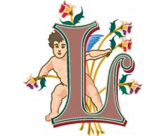 Indigos 4051719703368 Wandtattoo MF054 L wundervolles Ornament Engel Tribal Buchstabe 96 x 84 cm