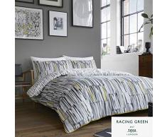 Racing Green Mandel Bettbezug-Set, Fadenzahl 180, Mehrfarbig, Einzelbett