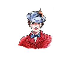 AtoZStudio Mary Poppins Poster – Kinderzimmerbild // Julie Andrews Portrait // Kinderzimmer Deko // Party Dekoration // Baby Dusche // Bild 11x14