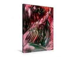Premium Textil-Leinwand 50 x 75 cm Hoch-Format Blumen abstrakt - Encaustic | Wandbild, HD-Bild auf Keilrahmen, Fertigbild auf hochwertigem Vlies, Leinwanddruck von Ulrike Kröll