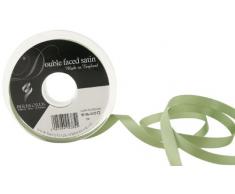 Berisfords 3501 Doppelseitiges Satinband, 20 m x 10 mm, Khaki