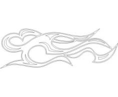 INDIGOS 4051095094203 Wandtattoo W678 Flamme 80 x 44 cm, Wandaufkleber in 3 Größen, weiß