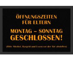 empireposter Ãffnungszeiten fÃ¼r Eltern - Fussmatte, GrÃ¶Ãe: 60 x 40 cm, Material Polypropylen