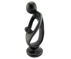 Blue Orchidee Abstrakt Mutter-Kind Figur Statue Skulptur Schwarz Kunstharz Klein 15,2 cm