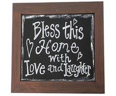 Craft Outlet Inc Craft Auslass INC 30,5 x 1,3 x 22,9 cm Bless This Home Kreidetafel Stil Holz Rahmen, Multi, 30.48 x 22.86 x 1.27 cm