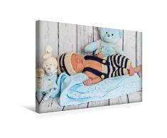 Calvendo Premium Textil-Leinwand 45 cm x 30 cm quer, Süße Baby-Träume | Wandbild, Bild auf Keilrahmen, Fertigbild auf echter Leinwand, Leinwanddruck: EIN Motiv - Hallo Leben Menschen Menschen